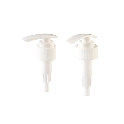Weiß gerippter Lotionspender 24 mm 28 mm Kunststoff-Lotionspender mit Schraubverschluss für Seifenspender für Flaschen