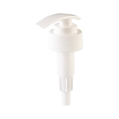 Weiß gerippter Lotionspender 24 mm 28 mm Kunststoff-Lotionspender mit Schraubverschluss für Seifenspender für Flaschen