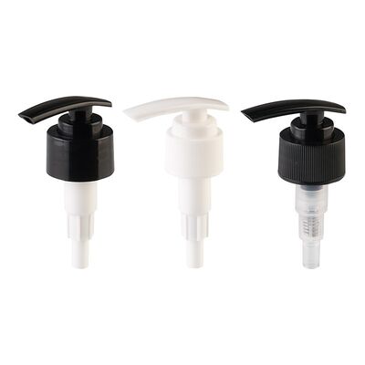 Weiß gerippter Lotionspender 24 mm 28 mm Kunststoff-Lotionspender mit Schraubverschluss für Seifenspender für Flaschen
