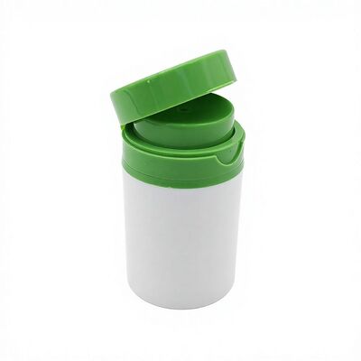 Wholesales 50g Plastic PP Cylinder Airless  Jar with Flip Top Cap