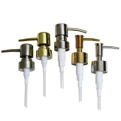 20/24/28MM Gold Silber Metallische Lotion Pump Dispenser für Luxus nicht verschütteten kosmetischen Verpackungen